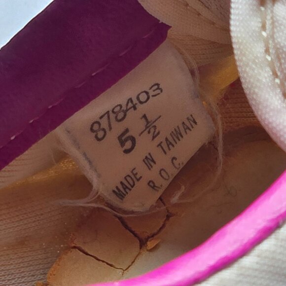 Vintage 80's Converse Womens Size 5.5 Beige Pink Sneaker Shoes Sports Walking - Picture 9 of 13